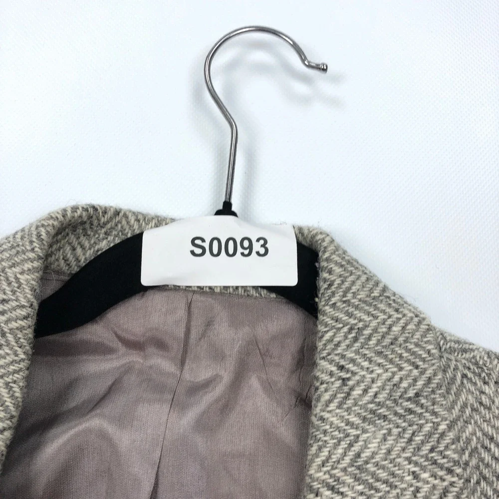 Harris Tweed for Moores Mens Gray Herringbone Wool Blazer Sport Coat 44R